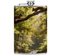 Quiet Street at Dusk Elegant Portable Flask for on-The-Go Refreshment - Leakproof and Durable Companion