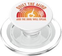 Quiet The Mind And The Soul Wil Speak Yoga Workout PopSockets PopGrip for MagSafe