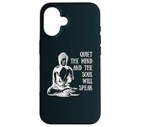Quiet The Mind And The Soul Will Speak Buddha Quote Saying Case for iPhone 16
