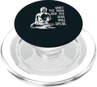 Quiet The Mind And The Soul Will Speak Buddha Quote Saying PopSockets PopGrip for MagSafe