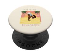 Quiet The Mind & The Soul Will Speak (Yoga Graphic) PopSockets Adhesive PopGrip