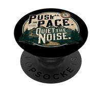 Quiet the Noise IS Outdoor Hiking Motivation PopSockets Adhesive PopGrip