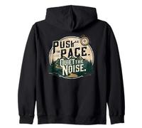 Quiet the Noise IS Outdoor Hiking Motivation Zip Hoodie