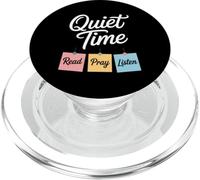 Quiet Time Read Pray Listen Christian Devotional PopSockets PopGrip for MagSafe