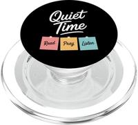 Quiet Time Read Pray Listen Christian Devotional PopSockets PopGrip for MagSafe
