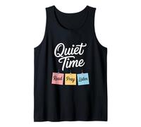 Quiet Time Read Pray Listen Christian Devotional Tank Top