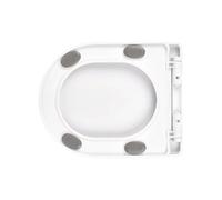 Quiet Toilet Lid Cover with Large Not Slip Pad Thickened Slow Closing Seats for Traditional Bathroom Fixtures Not Slip Toilet Seat Pad