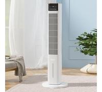 Quiet Tower Cooling Fan Evaporative Air Cooler Portable Air Conditioner 15-Hour Digital Timer 3 Cooling Fan Modes & LED Light Indicator Powerful & Energy-Efficient Electric Fan for Home Office