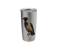 Quiet Watcher The Hooded Crow Stainless Steel Insulated Tumbler