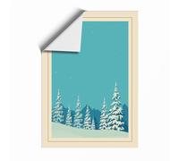 Quiet Winter Trees Scandinavian Unframed Wall Art Print A4 (29.7×21cm), Wall Decor for Living Room, Bedroom, Office & Home, Art Gift