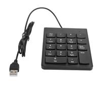 Quiet Wired Keyboard, 18 Keys Keyboard Keyboard, Digital Keyboard Numeric Keypad, for Financial Accounting for Laptop (Black)