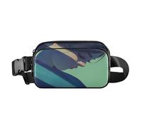 Quiet Woman Trendy Fanny Pack Waist Bag for Women Men Teens Water Resistant Crossbody Belt Bag with Adjustable Strap for Travel Running Hiking, Aesthetic Fighting Fish, One Size