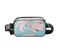 Quiet Women Fashionable Crossbody Bag Waist Packs for Men Women Small Sling Bag Travel Accessory with Adjustable Strap for Cycling Hiking Gym, Aesthetic Fighting Fish, One Size