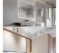 QUIETART 15Pcs Mirror Stickers Wall Stickers Removable & Waterproof Peel and Stick Backsplash for Kitchen Room Decor Aesthetic Ceiling Decorations for Bedroom Bathroom Living Room Background Decor