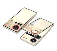 QUIETIP Case Compatible with Nubia Z70 Ultra & Z70S Ultra with Screen Protector,Metal Frame + PC Frosted Surface Back Cover with Shockproof Camera Protection,Gold