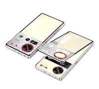 QUIETIP Case for Nubia Z70 Ultra & Z70S Ultra with Screen Protector,Metal Frame + PC Frosted Surface Back Cover with Shockproof Camera Protection,Silver