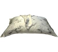QUIETLUXURY 100% Pure 22 Momme Mulberry Silk Pillowcase for Hair and Skin, Highest 6A Grade Real Silk Pillow Case with Zipper, 1pc (Standard 50x75 cm, Marble Grey Style)