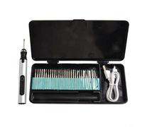 Quietly Craft Your Ideas Advanced USB Charged Corded Engelving Device Featuring Extensive Bit Set & Ergonomic Design (Silver)