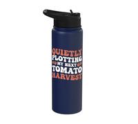 Quietly Plotting My Next Tomato Harvest Stainless Steel Insulated Water Bottle
