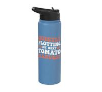 Quietly Plotting My Next Tomato Harvest Stainless Steel Insulated Water Bottle