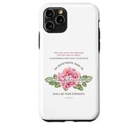 Quietness & Confidence - Floral Christian Bible Verse Case for iPhone 11 Pro