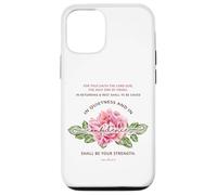 Quietness & Confidence - Floral Christian Bible Verse Case for iPhone 12/12 Pro