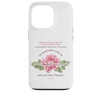 Quietness & Confidence - Floral Christian Bible Verse Case for iPhone 13 Pro