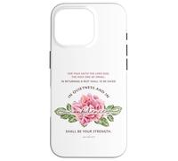 Quietness & Confidence - Floral Christian Bible Verse Case for iPhone 16 Pro
