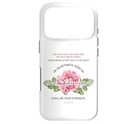 Quietness & Confidence - Floral Christian Bible Verse Case for iPhone 17 Pro