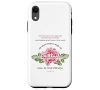 Quietness & Confidence - Floral Christian Bible Verse Case for iPhone XR