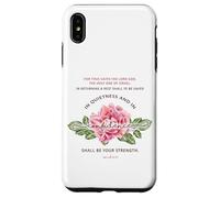 Quietness & Confidence - Floral Christian Bible Verse Case for iPhone XS Max