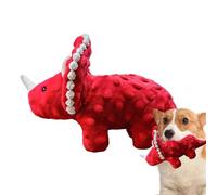 Quietschendes Hundespielzeug | 1*pcs Weiches Plüschspielzeug | 28 Cm Buntes Dinosaurier-Spielzeug Mit Squeaker Für Welpen Und Kleine Hunde, Gefülltes Hundespielzeug, Zahnschonend Langlebig