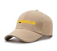 QUIFUN Baseball Caps for Men Ca.TER-Pillar, Summer Classic Golf Tennis Hat, Adjustable Lightweight Cotton Trucker Cap, Ultralight(Khaki)