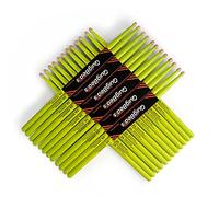 QuigBeats Drum Sticks, Hickory 5A Drumsticks, Drumsticks for Adults & Kids 5A 12 Pairs - Green