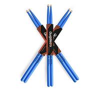 QuigBeats Drum Sticks, Hickory 5A Drumsticks, Drumsticks for Adults & Kids 5A 3 Pairs - Blue