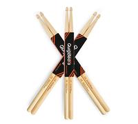 QuigBeats Drum Sticks, Premium Hickory 5B Drumsticks, Pitch Matched Drum sticks for Adults & Kids 3 Pairs