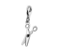 Quiges 925 Sterling Silver 3D Scissors Lobster Clasp Charm Clip on Pendant