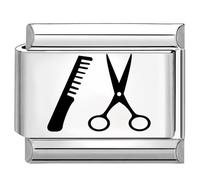 Quiges - 9mm Italian Style Charm Link Module Stainless Steel for Italian Style Bracelets