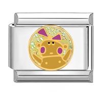 Quiges - 9mm Italian Style Charm Link Module Stainless Steel happy doll for Italian Style Bracelets