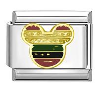 Quiges - 9mm Italian Style Charm Link Module Stainless Steel Mouse for Italian Style Bracelets