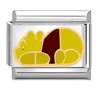 Quiges - 9mm Italian Style Charm Link Module Stainless Steel Winnie for Italian Style Bracelets