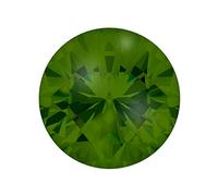 Quiges Diamond Cut 12 mm Eligo Round Zirconia Green for Silver Ring