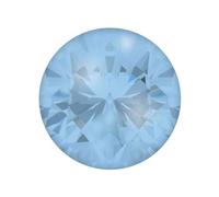 Quiges Diamond Cut 12 mm Eligo Round Zirconia Light Blue for Silver Ring