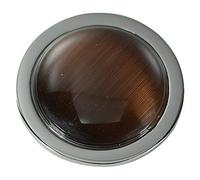 Quiges Silver Plated Small 25mm Coin Brown Cat Eye for Interchangeable Pendant Necklace