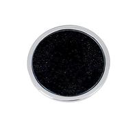 Quiges Silver Stainless Steel Large 33mm Coin Dark Blue Space Stardust Cat Eye for Interchangeable Pendant Necklace