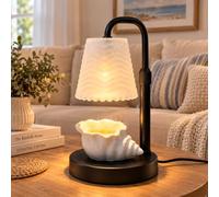 QUIGO Candle Warmer Lamp with Timer, Black | Electric Wax Melter with Frosted Lampshade Dimmable Height Adjustable Scented Night Light Desk Decor Housewarming gift