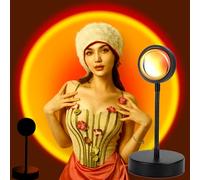 QUIGO Sunset Lamp Night Light Projector LED Room Decor Bedroom Sunlight Sun Table Desk Lamp Women Gift