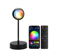 QUIGO Sunset Lamp Sunset Night Light LED Room Neon Projector Light LED Gaming Bedside Desk Lamp RGB Ambience Decoration Girls Room Aesthetic Room Decoration