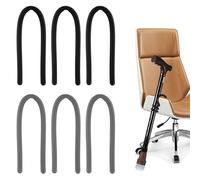 QUIIEOSKIA 6 Pcs Walking Stick Holder Clips, Cane Holder, Easy Safe Crutches Storage Holder Stop Falling to The Ground 360 Degree Rotatable Hang Cane Ties Clip Mobility Scooter Accessories