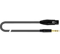 QUIK LOK - JUST/FJS-1 Balanced XLR Female to Jack TRS 6.3 mm Stereo Straight, Length 1 Metre, Black, for Mixers, Microphones, Studio, Active Speakers, Home Recording, Live, Rehearsal Room